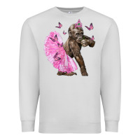 Dove Grey Baby Gorilla With Tutu Premium Sweatshirt - LillyAllenDesigns