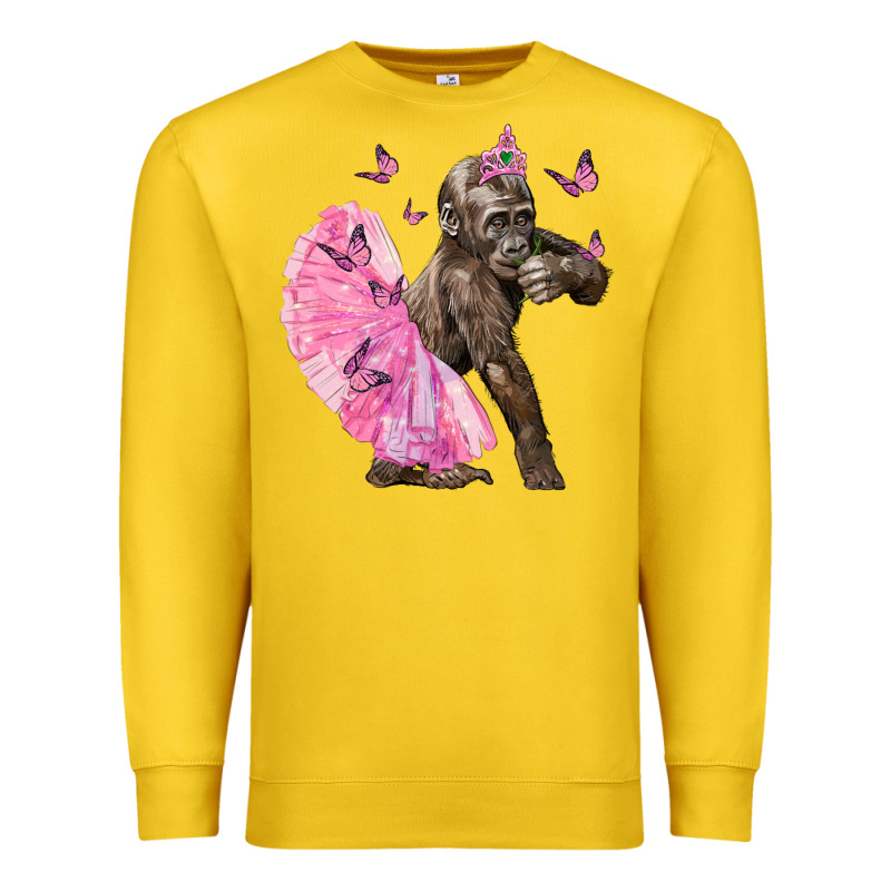 Baby Gorilla With Tutu Premium Sweatshirt by LillyAllenDesigns | Teevron