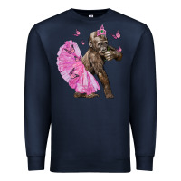 Navy Baby Gorilla With Tutu Premium Sweatshirt - LillyAllenDesigns