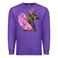 Purple Baby Gorilla With Tutu Premium Sweatshirt - LillyAllenDesigns