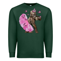 Sports Green Baby Gorilla With Tutu Premium Sweatshirt - LillyAllenDesigns
