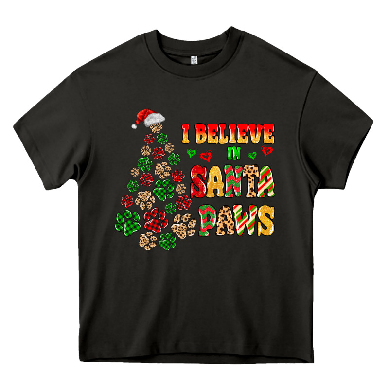 I Believe In Santa Paws Heavy Core Tee by MaliasSmallBusiness | Teevron