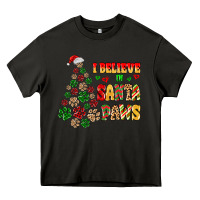 Asphalt i believe in santa paws Heavy Core Tee - MaliasSmallBusiness