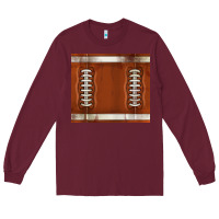 Burgundy distressed american football pattern Long Sleeve Tee - TumblerDesignByShophia