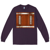 Plum distressed american football pattern Long Sleeve Tee - TumblerDesignByShophia
