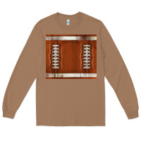 Toasted Coconut distressed american football pattern Long Sleeve Tee - TumblerDesignByShophia