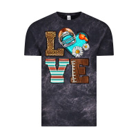 Cloud Black American Football love and helmet Vintage Tee - NancyCooperArtShop