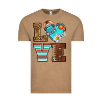 Vintage Coffee American Football love and helmet Vintage Tee - NancyCooperArtShop