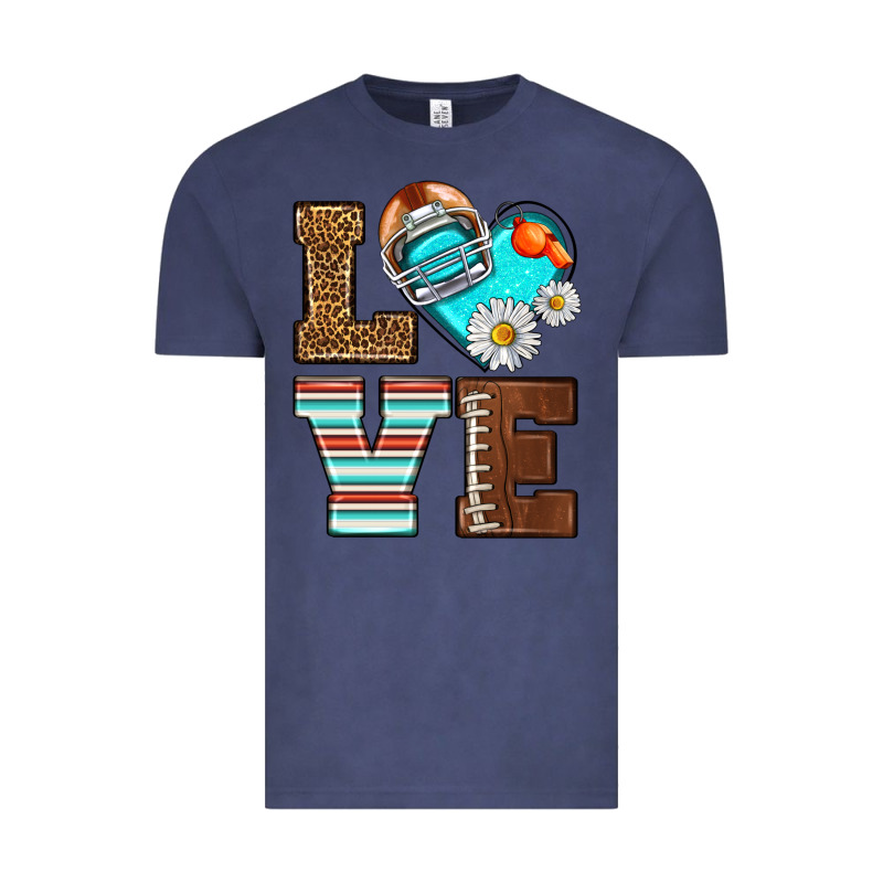 American Football Love And Helmet Vintage Tee by NancyCooperArtShop | Teevron