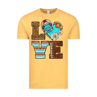 Vintage Mustard American Football love and helmet Vintage Tee - NancyCooperArtShop