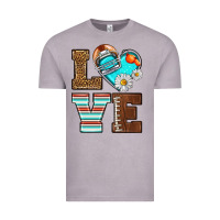 Vintage Zinc American Football love and helmet Vintage Tee - NancyCooperArtShop