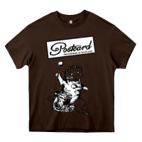 Chocolate Brown retro man postcard records Heavy Core Tee - tuanDangUi