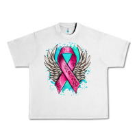 Lunar Rock cancer ribbon with angel wings Urban Heavy Tee - NancyCooperArtShop