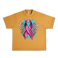 Peanut Butter cancer ribbon with angel wings Urban Heavy Tee - NancyCooperArtShop