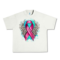 Pistachio cancer ribbon with angel wings Urban Heavy Tee - NancyCooperArtShop