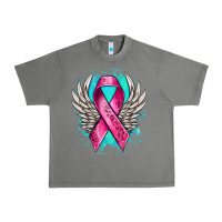 Tornado cancer ribbon with angel wings Urban Heavy Tee - NancyCooperArtShop