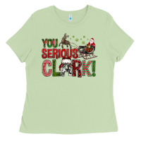 Matcha You Serious Clark With Santa Sleigh Ladies Tee - BundleAndBundleShop
