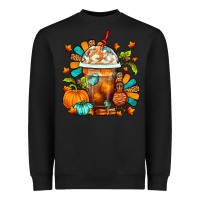 Black Thanksgiving Frappe Coffee Heavyweight Sweatshirt - FaDigitalArtStudio