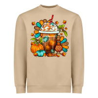 Mushroom Thanksgiving Frappe Coffee Heavyweight Sweatshirt - FaDigitalArtStudio
