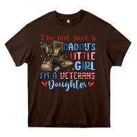 Chocolate Brown i'm not just a daddy's little girl Heavy Core Tee - MaliasSmallBusiness