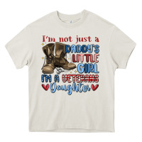 Cream i'm not just a daddy's little girl Heavy Core Tee - MaliasSmallBusiness