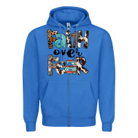 True Royal Faith Over Fear Zipper Hoodie - FaDigitalArtStudio