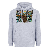 Heather Grey show mom highland cow Heavyweight Hoodie - SublimationCraftShop