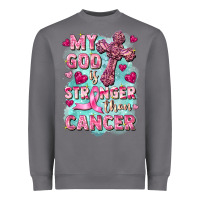 Storm My God is stronger than Cancer Heavyweight Sweatshirt - FaDigitalArtStudio
