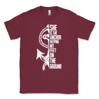 Burgundy she is the anchor keeping my feet on the ground Classic Tee - Bettercallsaul