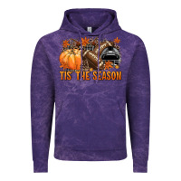 Cloud Purple Tis' the season Football black helmet Vintage Hoodie - NancyCooperArtShop