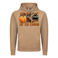 Vintage Coffee Tis' the season Football black helmet Vintage Hoodie - NancyCooperArtShop