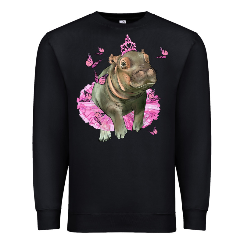 Baby Hippo With Tutu Premium Sweatshirt by LillyAllenDesigns | Teevron