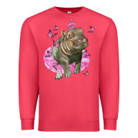 Cardinal Baby Hippo With Tutu Premium Sweatshirt - LillyAllenDesigns