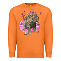 Carrot Baby Hippo With Tutu Premium Sweatshirt - LillyAllenDesigns