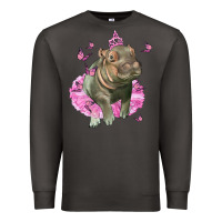 Smoke Baby Hippo With Tutu Premium Sweatshirt - LillyAllenDesigns