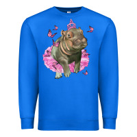 True Royal Baby Hippo With Tutu Premium Sweatshirt - LillyAllenDesigns