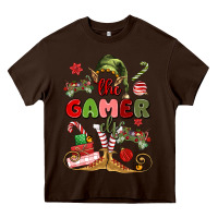 Chocolate Brown the gamer elf Heavy Core Tee - MaliasSmallBusiness