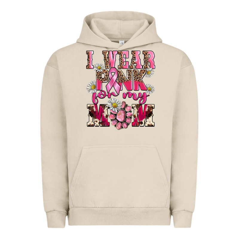 I Wear Pink For My Mom Urban Hoodie by BarkalooDesign | Teevron