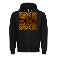 Black tiger seamless pattern Zipper Hoodie - BundleAndBundleShop