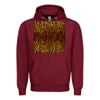 Burgundy tiger seamless pattern Zipper Hoodie - BundleAndBundleShop