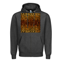 Charcoal Heather tiger seamless pattern Zipper Hoodie - BundleAndBundleShop