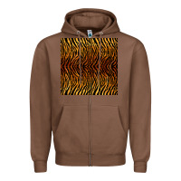 Chestnut tiger seamless pattern Zipper Hoodie - BundleAndBundleShop