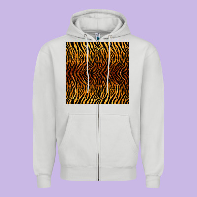 Tiger Seamless Pattern Zipper Hoodie Designed By Bundleandbundleshop