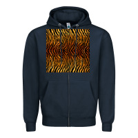 Navy tiger seamless pattern Zipper Hoodie - BundleAndBundleShop