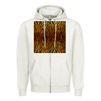 Oatmeal Heather tiger seamless pattern Zipper Hoodie - BundleAndBundleShop