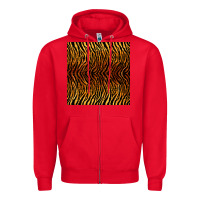 Red tiger seamless pattern Zipper Hoodie - BundleAndBundleShop