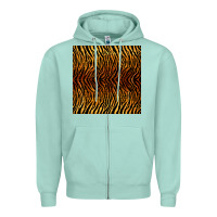 Seafoam tiger seamless pattern Zipper Hoodie - BundleAndBundleShop