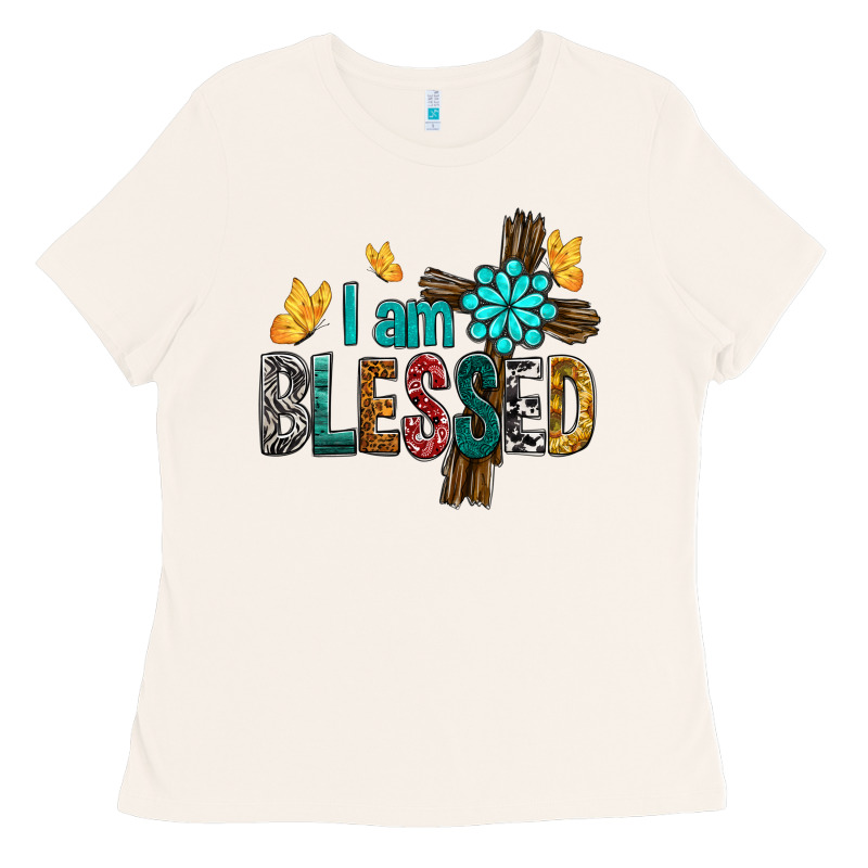 I Am Blessed Cross Ladies Tee by BundleAndBundleShop | Teevron