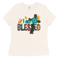 Bone I Am Blessed Cross Ladies Tee - BundleAndBundleShop