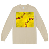 Mushroom distressed softball pattern Long Sleeve Tee - TumblerDesignByShophia